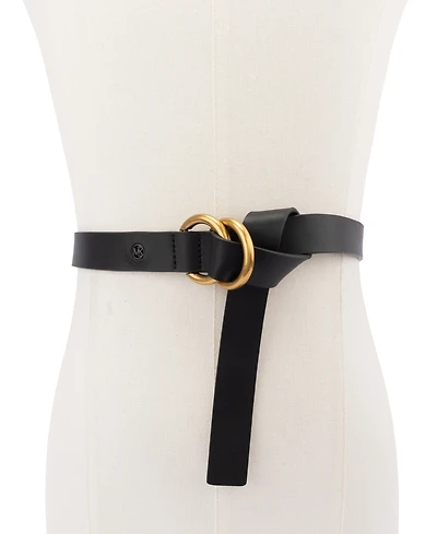 Michael Kors 25mm Double Ring Leather Belt