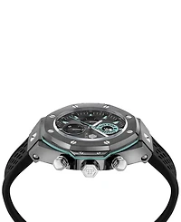 Philipp Plein Men's Chronograph Royal Black Silicone Strap Watch 46mm
