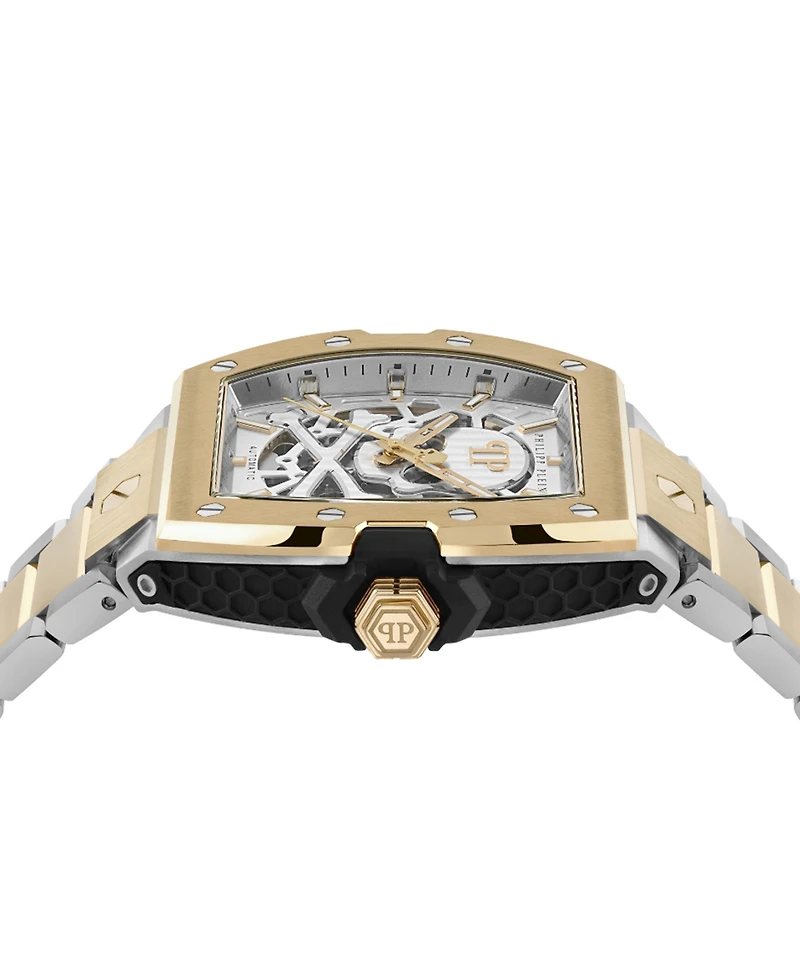 Philipp Plein Men's Automatic The Skeleton 2.0 Two-Tone Stainless Steel Bracelet Watch 44mm