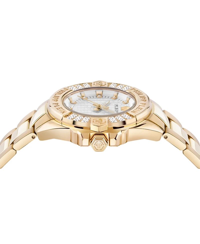 Philipp Plein Women's Majesty Gold Ion Plated Bracelet Watch 38mm