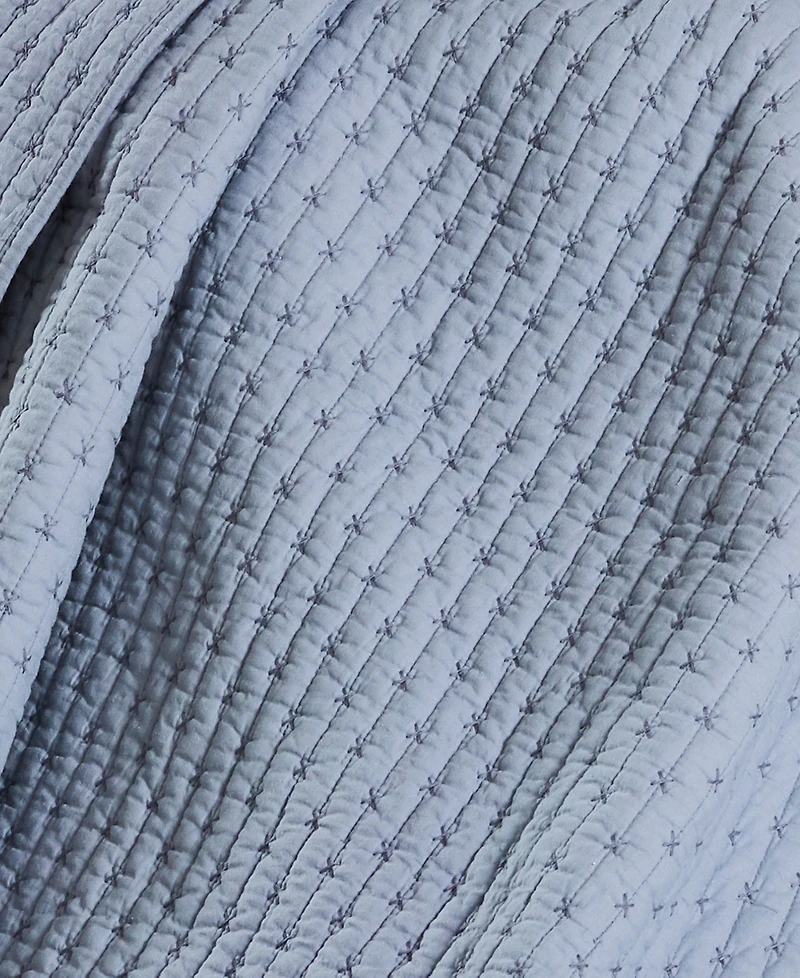 Levtex Cross Stitch Reversible Quilted Throw, 50" x 60"