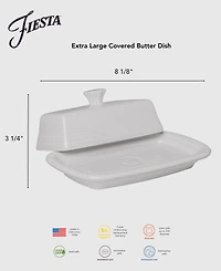 Fiesta Linen Extra Large Covered Butter Dish