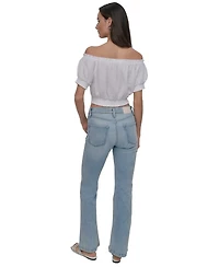 Dkny Jeans Women's Cotton Gauze Off-The-Shoulder Top