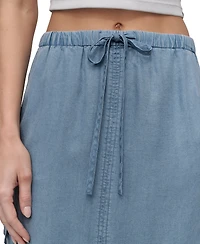 Dkny Jeans Women's Chambray Cargo Midi Skirt - Fjz