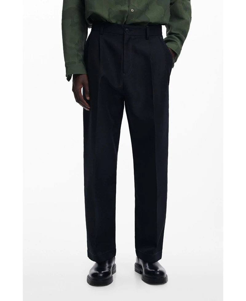 Desigual Men's Pleated trousers with contrasts