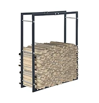 Firewood Rack Black 31.5"x9.8"x39.4" Steel