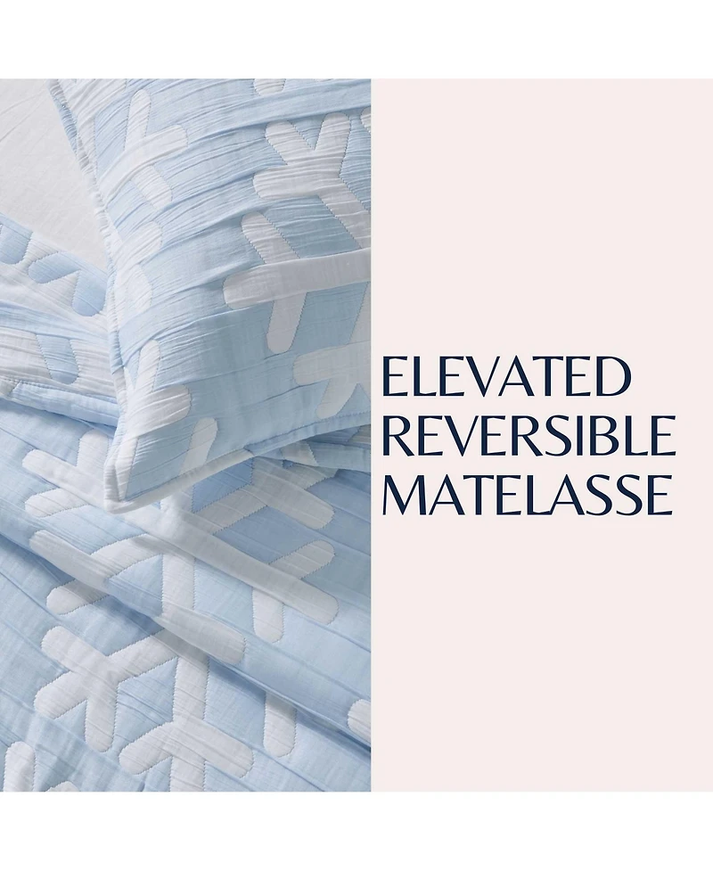 Linery & Co. Winter-Themed Snowflake Matelasse Quilt Set with Shams
