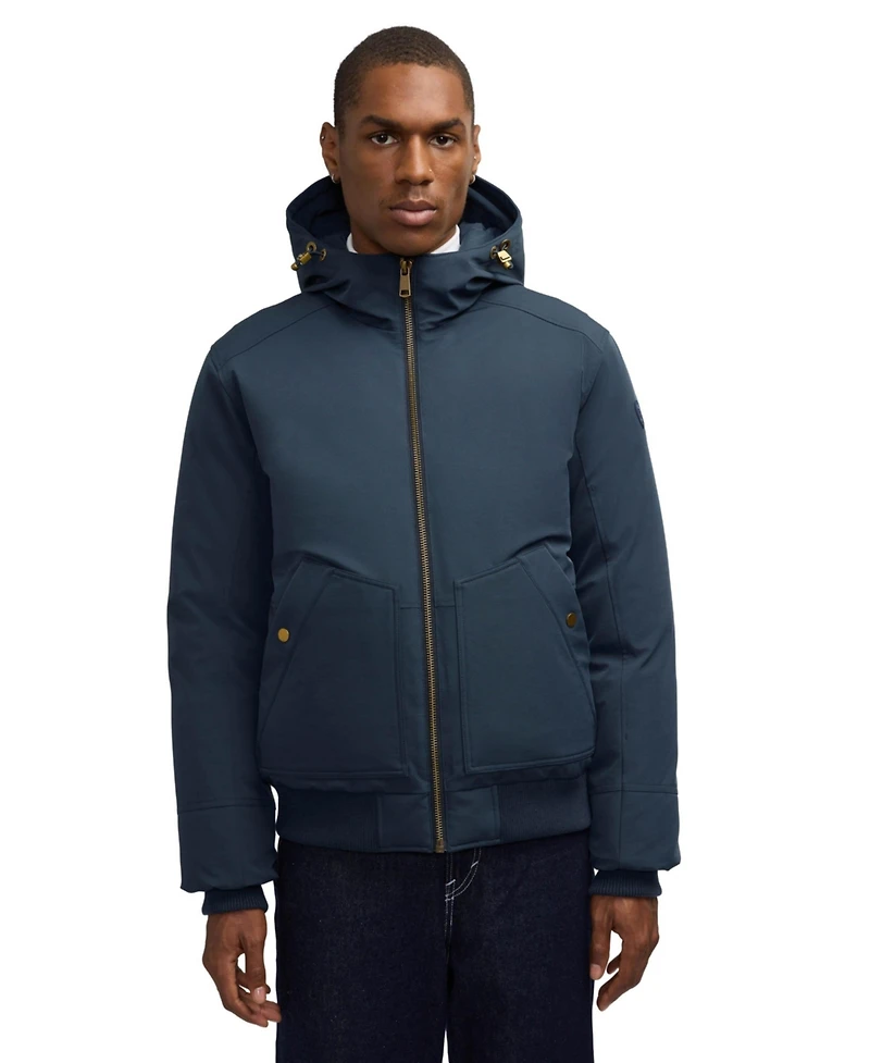 Pajar Men's Men s Pine Bomber with Fixed Hood and Detachable Faux Fur Trim