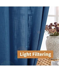 Linen Blend Privacy and Light Filtering Texture Grommet Pair(2 Panels