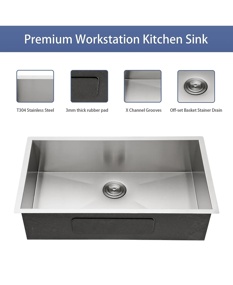 33 Inch Undermount Sink