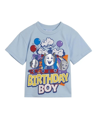Thomas & Friends Toddler Boys Birthday Metallic Print T-Shirt