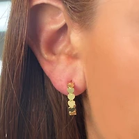 The Lovery Golden Hearts C-Hoop Earrings 14K Gold