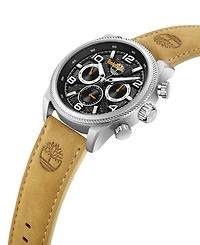 Timberland Men's Dress Sport Tan Genuine Leather Watch, 46mm