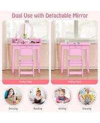 Kids Vanity Set with Lighted Mirror