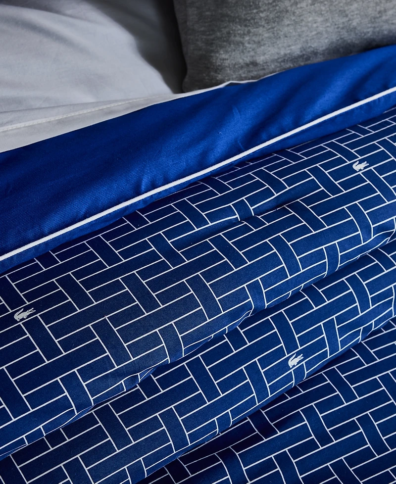 Lacoste Home Heritage Geo Cotton -Pc. Comforter Set