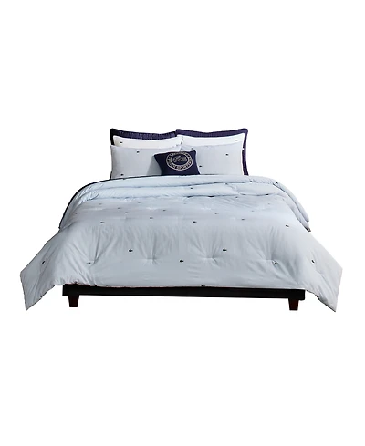 Lacoste Home Pinstripe Croc Cotton 3-Pc. Comforter Set, King