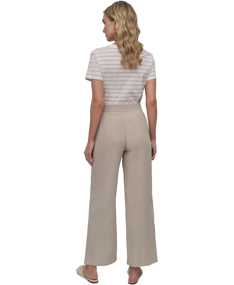 Dkny Jeans Women's High-Rise Gauze Straight-Leg Pants - Pbl