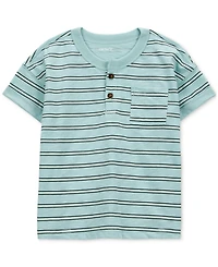 Carter's Toddler Boys Striped Slub Jersey Henley T-Shirt