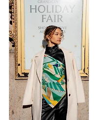 Jessie Zhao New York Double Sided Wool Silk Scarf Of Tropical Breeze