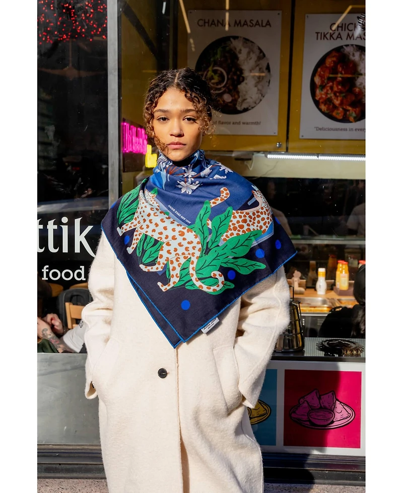 Jessie Zhao New York Double Sided Wool Silk Scarf Of Night Banquet
