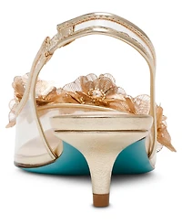 Betsey Johnson Women's Robin Floral Ornamented Slingback Pumps