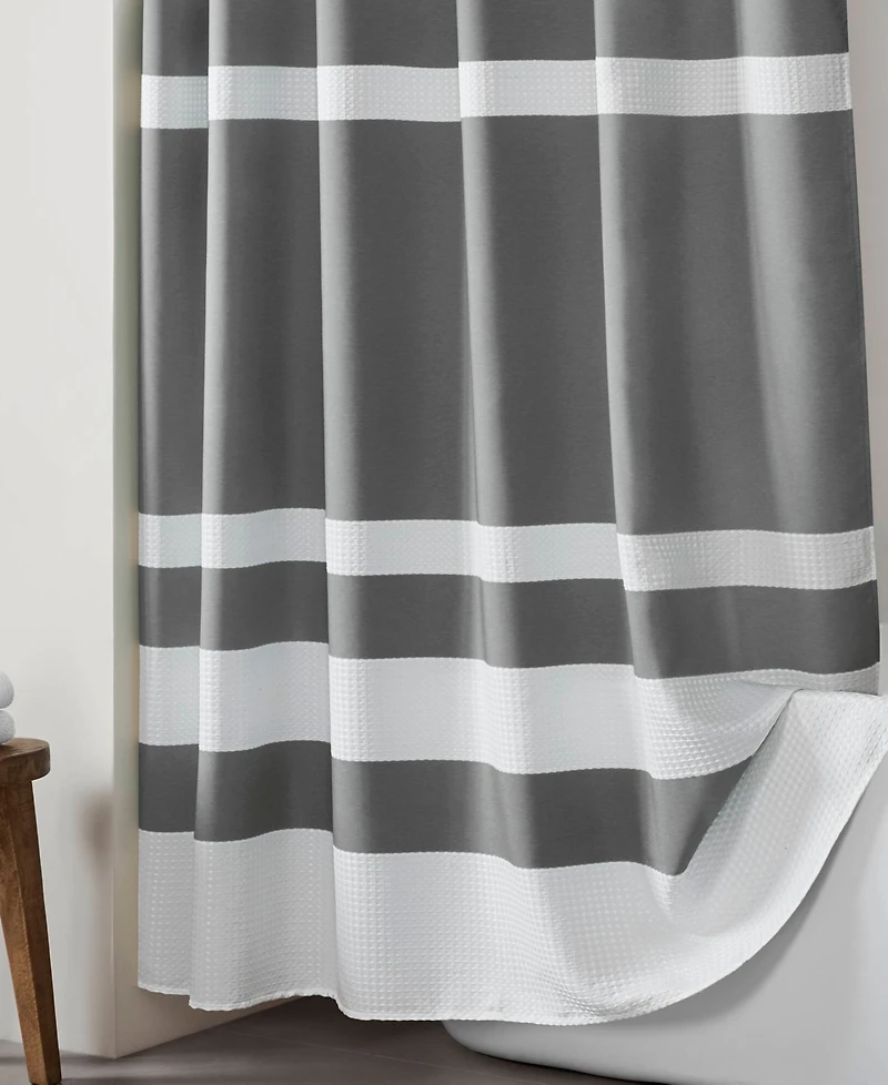 Madison Park Spa Waffle 3M-Scotchgard Shower Curtain, 72" x