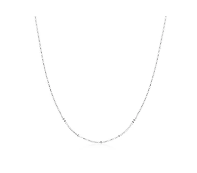The Lovery Classic Chain Necklace 14K White Gold 18 inches