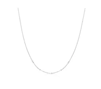 The Lovery Classic Chain Necklace 14K White Gold 18 inches