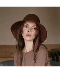 Brunna.co Meg Jute Straw Hat In Burnt Sienna
