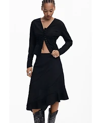 Desigual Women's Asymmetric texture skirt