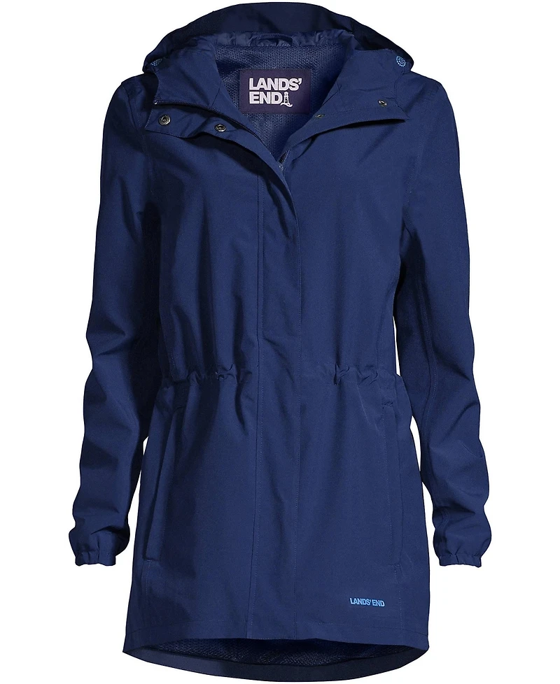 Lands' End Women's Tall Squall Packable Waterproof Raincoat