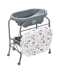Gouun Portable Baby Changing Table with Storage Basket and Shelves