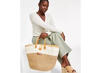 Earth Life Handwoven Sisal Straw Basket Tote