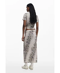 Desigual Women's Draped animal skirt