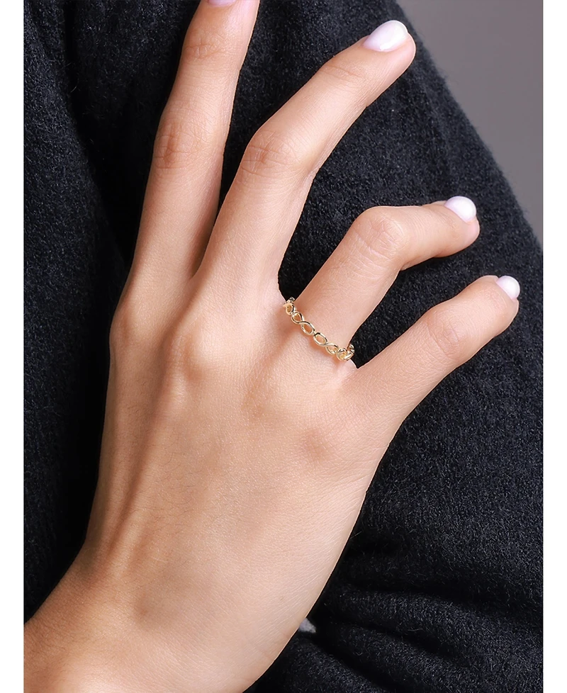 Devata Infinity Ring in 14K Gold, Size 5, approx. 1.3 grams.