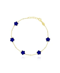 The Lovery Lapis Flower Bracelet 14K Gold