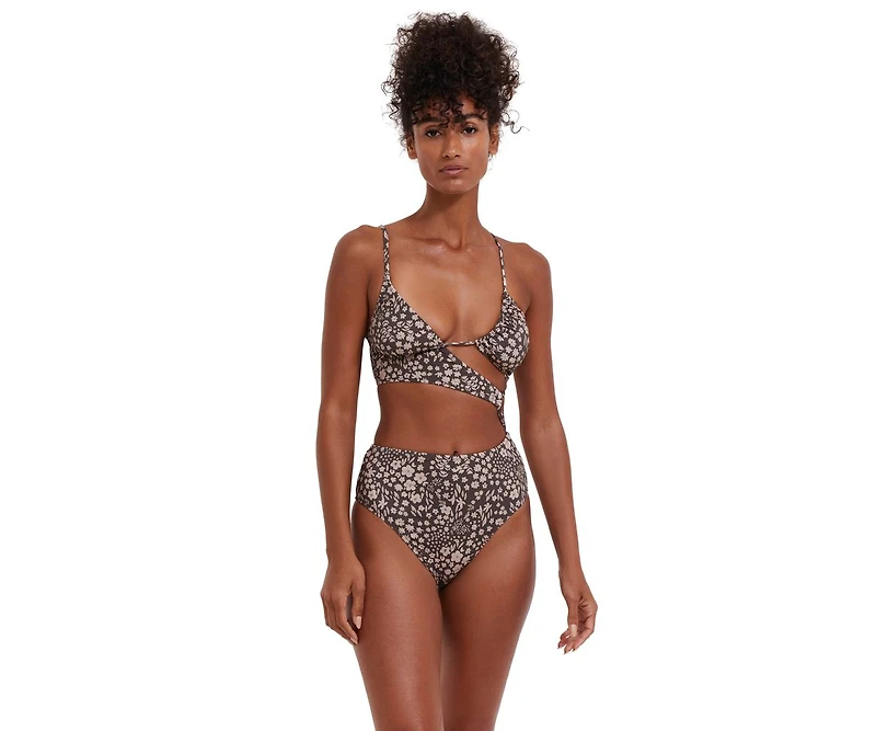 Flirtt Gottex Women's Bella Flora Cut Out One Piece Swimsuit