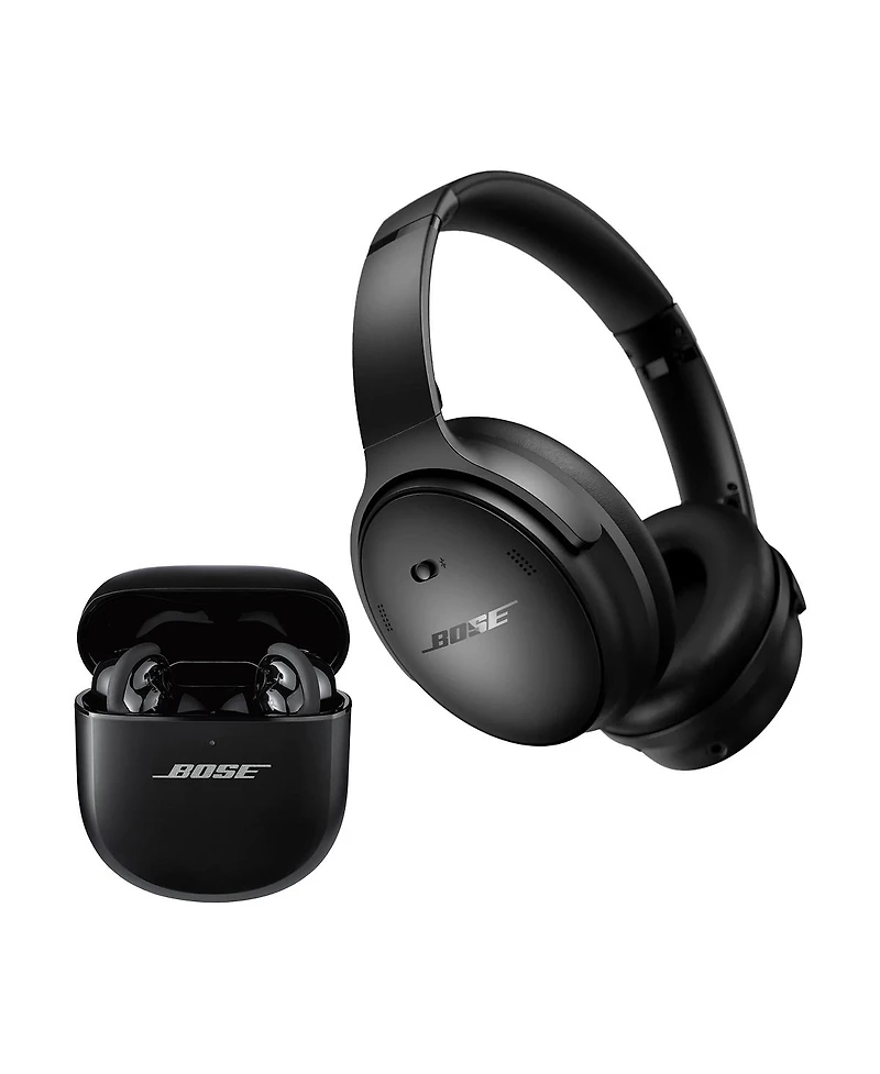 Bose QuietComfort Headphones with Active Noise Cancellation with QuietComfort Ultra Wireless Noise Cancelling Earbuds