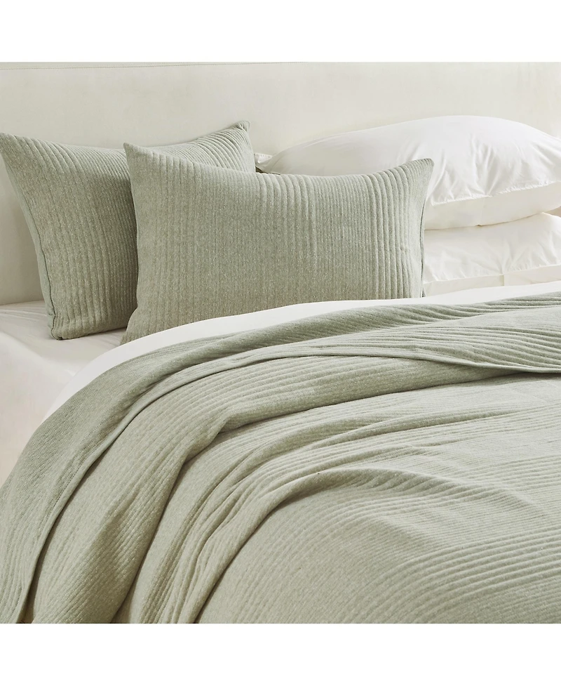 Linery & Co. Cotton Blend Jersey Knit Channel Stitch Quilt Set