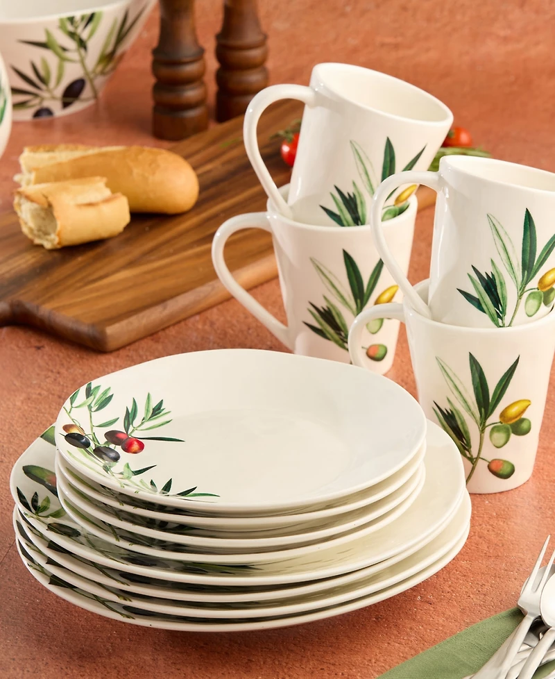 Certified International Olivia Salad Plates, Set of 4, Service for 4