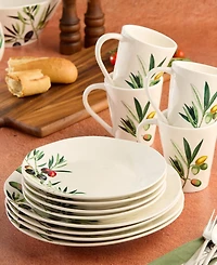 Certified International Olivia Salad Plates, Set of 4, Service for 4