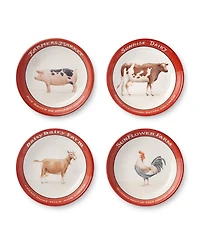 Certified International Vintage Farm Soup Bowls, Set of 4, Service for 4