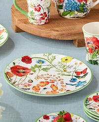 Certified International Greenhouse Dinner Plates, Set of 4, Service for 4