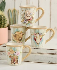 Certified International Rosewood Mugs, Set of 4