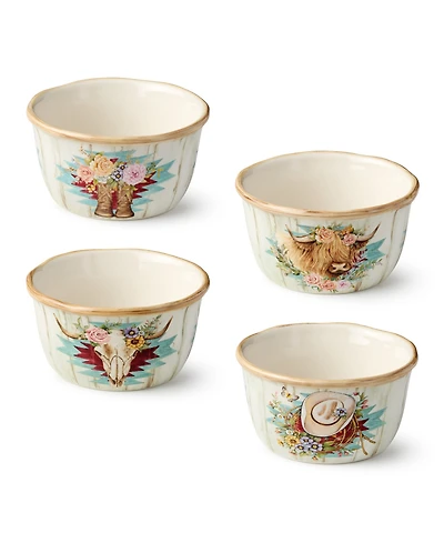 Certified International Rosewood Ice Cream Bowls, Set of 4, Service for 4