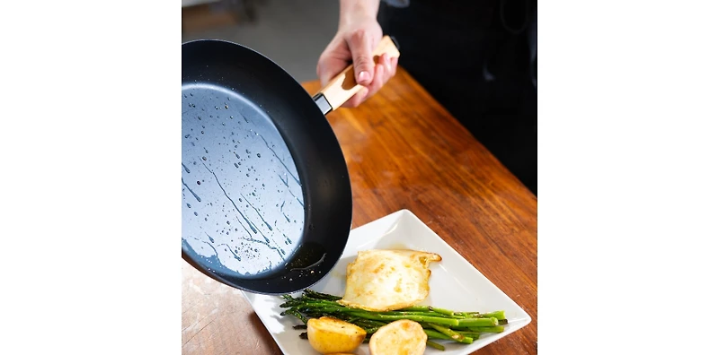 Alva Forest 4pc Carbon Steel Frying Pan & Wok Set