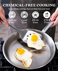 Alva Maestro 3pc 5-Ply Stainless Steel Frying Pan Cookware Set