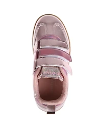 Bebe Little Girls Low Top with Multi Metallic Sneakers