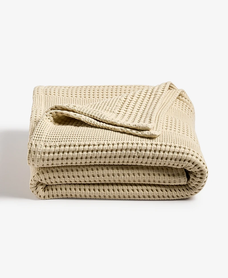 Oake Cotton Waffle Blanket, Full/Queen, Exclusively at Macy's