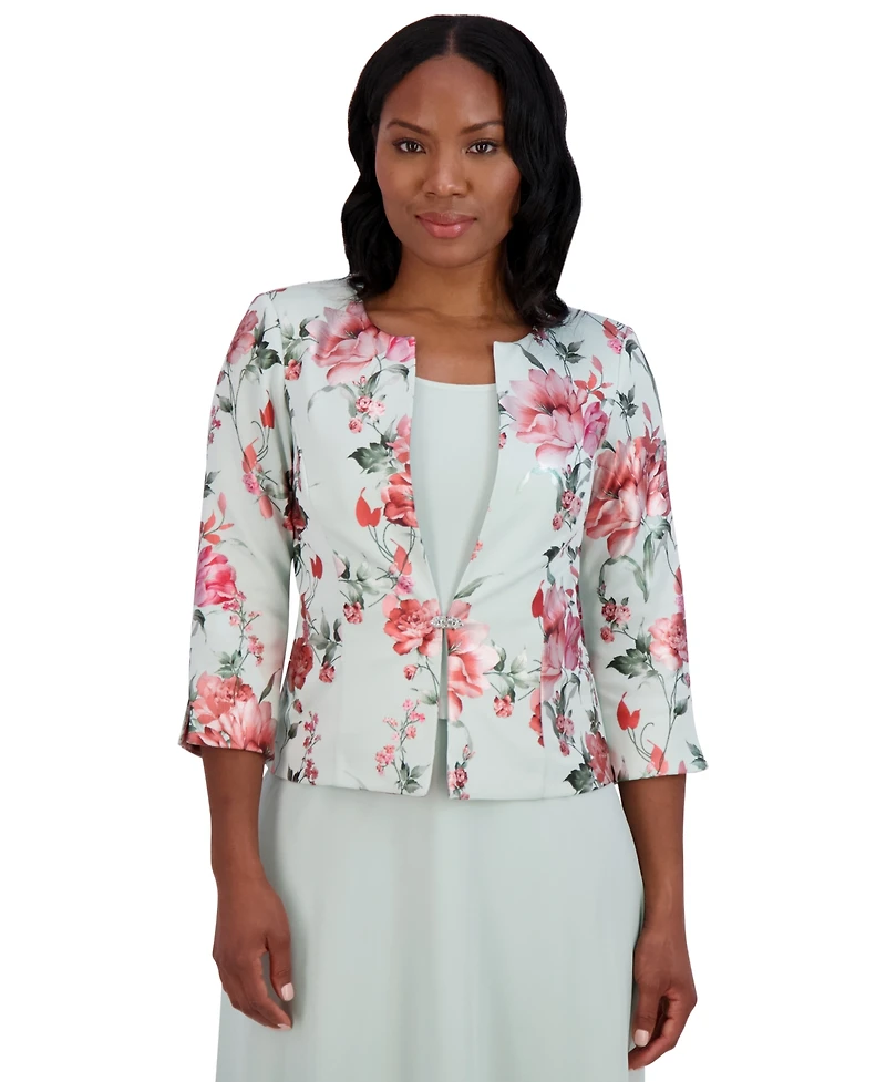 Jessica Howard Women's 2-Pc. Floral-Print Jacket & Dress Set